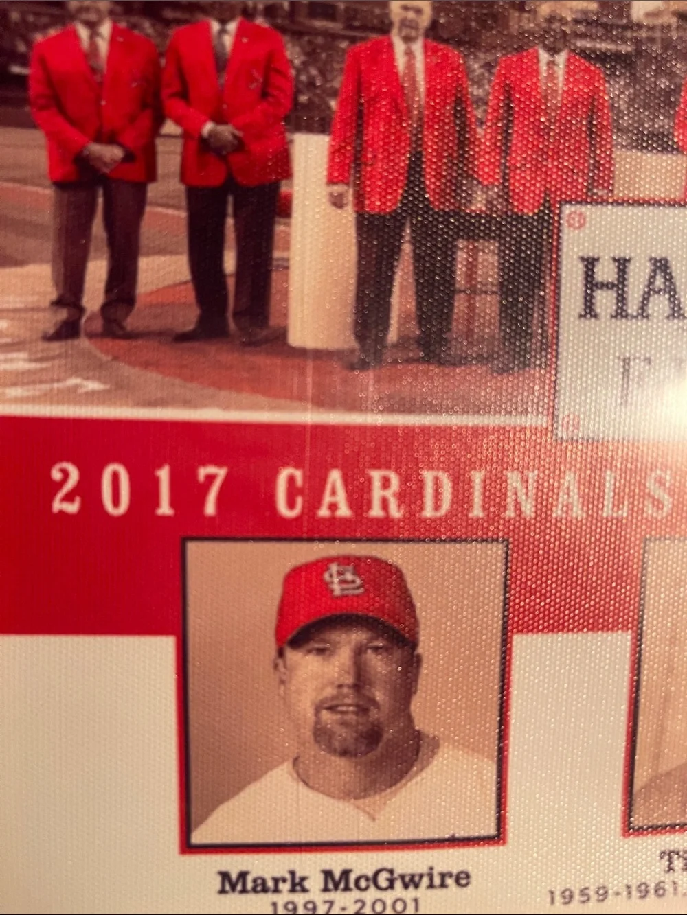 New in pkg. Hall of Fame 2017 Induction Class Poster - Red and crème/tan canvas.